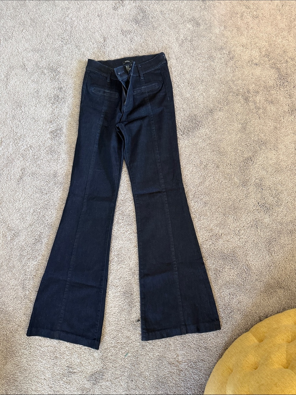 Express Dark Blue Wide Leg Jeans